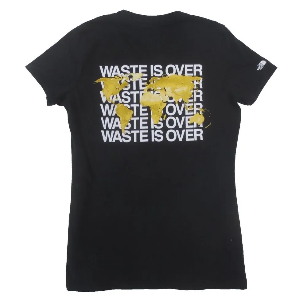 The North Face National Geographic T Shirt Womens XS Short Sleeve Waste Is‎ Over - Picture 2 of 7